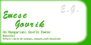 emese govrik business card